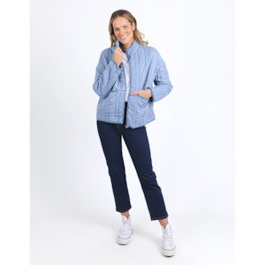 Sparrow Quilted Jacket Steel Blue