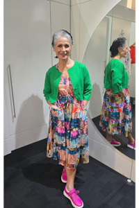 Glam: Crop Jacket Green