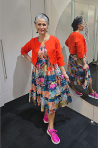 Glam: Crop Jacket Orange