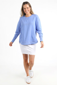 Simplified Crew Neon Blue