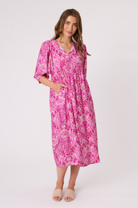 Paisley Dress Hot Pink