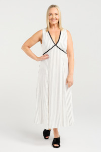 Zafina: Zariah Dress Pinstripe