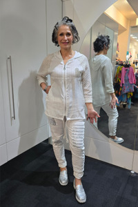 Italian Seq Pants White