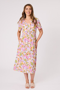 Sadie Shirred Waist Dress Multi