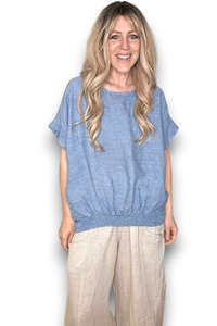 Italian Wear: Split Back River Tee Petrol