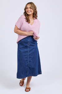 Xxl: Elba Knit Top Dusk Pink