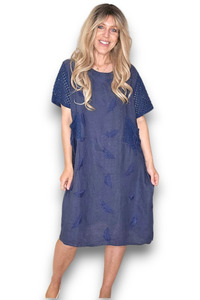 Italian Wear: C’est La Vie Easy Dress Navy
