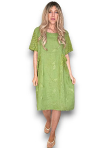 Italian Wear: C’est La Vie Easy Dress Avocado