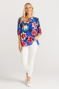 Julia Top Midnight Flower
