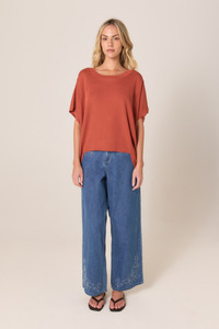 14: Esther Knit Top Cinnamon