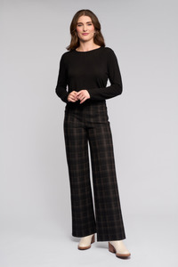 10: Wide Leg Ponti Pant Checkmate