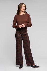 Wide Leg Ponti Pant Cherry