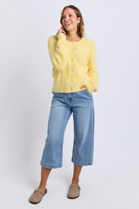 Paris Cardigan Pale Lemon
