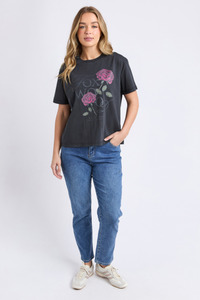 English Rose Tee Black