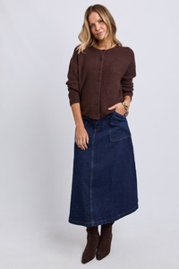 Murphy Knit Cardi Coffee Bean