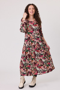 Toulon Printed Dress Claret