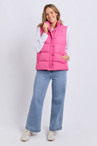 Core Puffer Vest Hot Pink