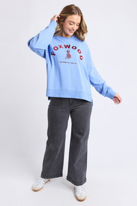 Effortless Contrast Crew Azurine Blue
