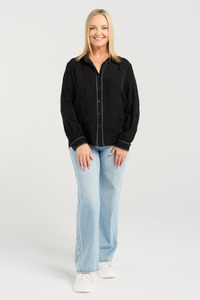 Seduce: Mabel Shirt Black