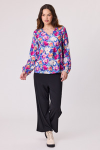 10: Indie V Neck Blouse Blue