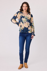 10: Rose Peasant Top Blue