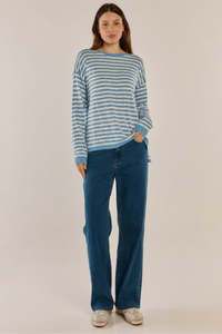 16: Natasha Knit Top Cornflower Blue