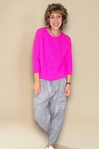 Mohair Blend Sweater Pink