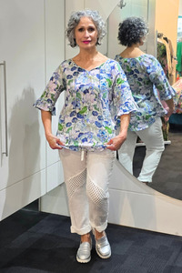 Glam: Tie Front Top White