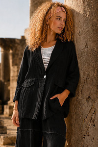 Linen Jacket Black