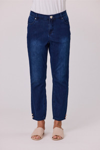 8: Knit Denim 7/8 Jean Indigo