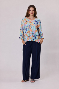 20: Summer Bloom Top Aqua