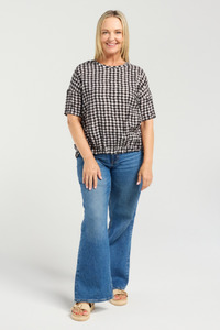 Nikita Top Black Check