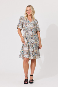 Riley Dress Herati Print