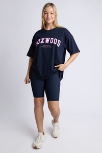 Interval Tee Navy With Pink