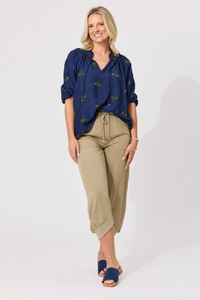 Gianna Top Navy Clover