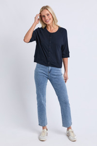 Jackets Vests And Cardigans: Yvette Cardi Navy