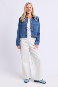 Jackets Vests And Cardigans: Essie Denim Jacket Blue