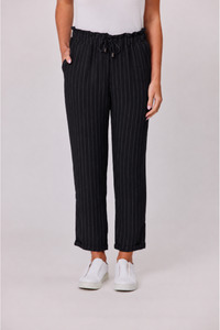 Haven Stripe Pant Black
