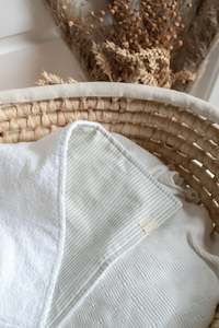 Burp Cloth -Pinstripe Chambray ®