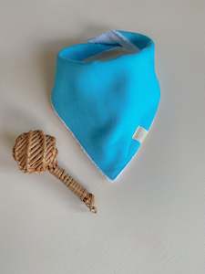 Dribble Bib: Linen/Towelling Dribble bib ® - Azure