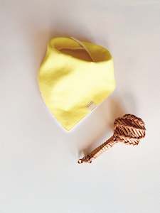 Linen/Towelling Dribble bib ® - Canary