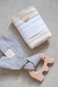 Grubby Faces: Grubby Faces Cloth ® -Wide stripe Chambray