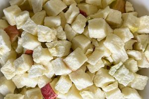 Organic Freeze Dried Fruit: Organic Freeze Dried Apple Cubes 10mm