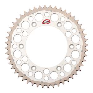 Sprockets: Renthal Sprocket Twinring Silver 48T Bi-Metal Grooved