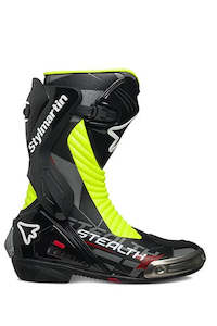 Clothing: Stylmartin Stealth Evo Air Boots - black/fluro