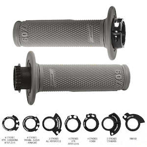 Parts Accessories: Lock on Grips Grey 22/25mm 7 throttle Cams Progrip (PG709G)