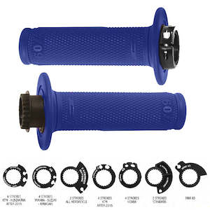 Lock on Grips Blue 22/25mm 7 throttle Cams Progrip (PG709L)