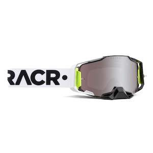 Googles Accessories: 100% Armega Moto Goggle - RACR -HiPer Silver Mirror Lens