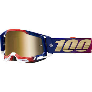 100% Racecraft 2 Moto Goggle - United True Gold Lens