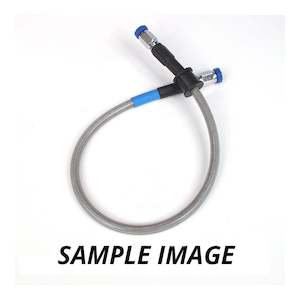 Hoses Fittings: Whites Premade Brake Line - 150mm - (Chrome)